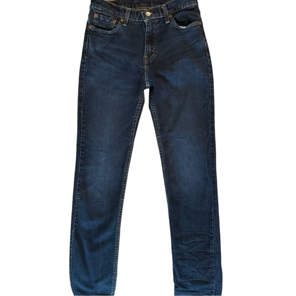 Levi's Men's Slim Straight Jeans - Dark Blue - Picture 1 of 8